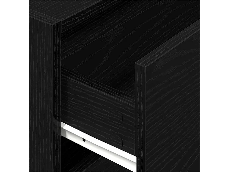 Armoire avec 2 tiroirs chêne noir 60x31x40 bois d'ingénierie