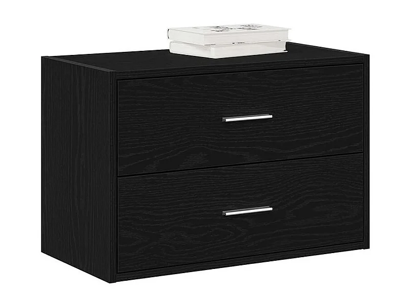 Armoire avec 2 tiroirs chêne noir 60x31x40 bois d'ingénierie