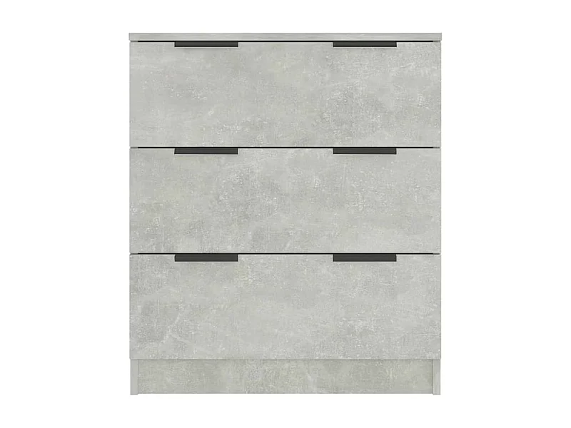 Commode 3 tiroirs moderne Karona 60cm - Choix raffiné pour un rangement efficace-Couleur Gris béton