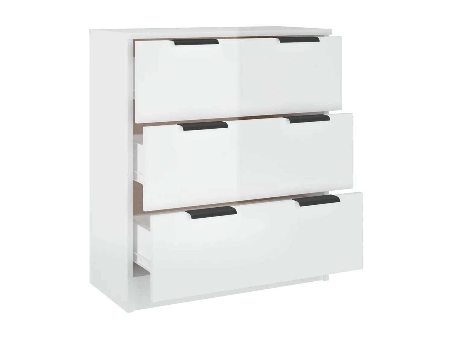 Commode 3 tiroirs moderne Karona 60cm - Choix raffiné pour un rangement efficace-Couleur Gris béton