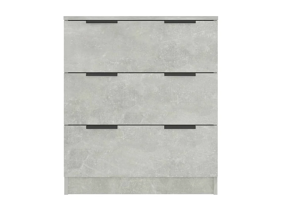 Commode 3 tiroirs moderne Karona 60cm - Choix raffiné pour un rangement efficace-Couleur Gris béton