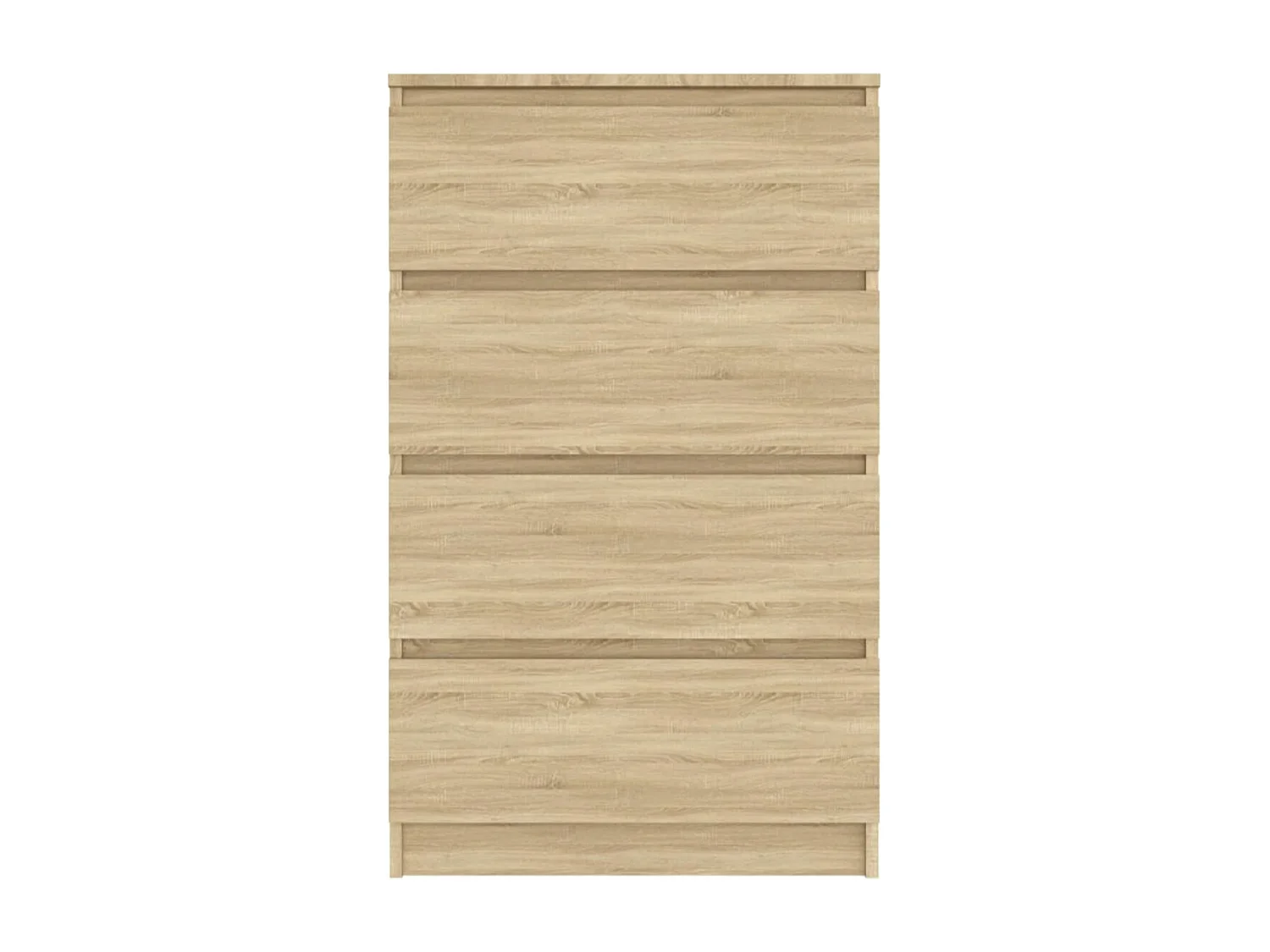 Commode haute 4 tiroirs en bois Agency - Fonctionnalité à votre service-Couleur Chêne gris