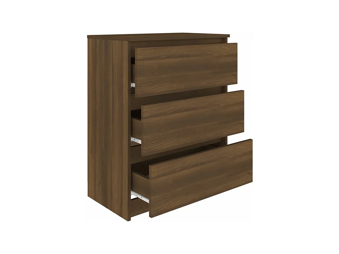 Commode en bois Agency 60cm - Élégance et praticité au quotidien-Couleur Noyer