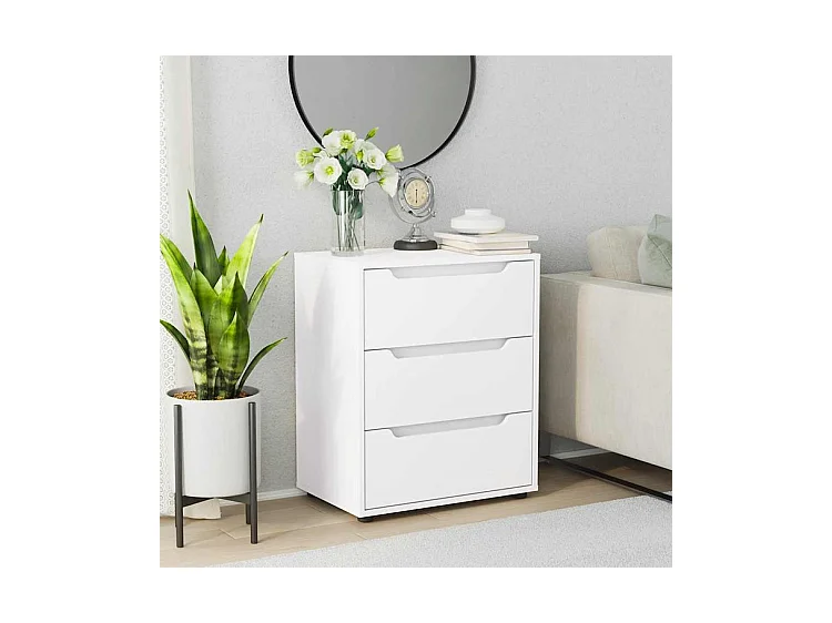 Buffet VISNES blanc 60x40x73 bois d'ingénierie