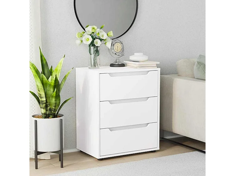 Buffet VISNES blanc 60x40x73 bois d'ingénierie