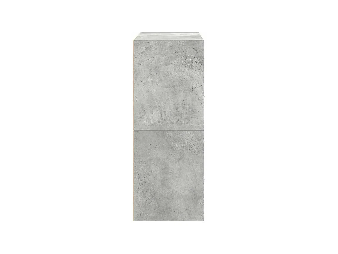 Armoires avec 2 tiroirs 2 pcs gris béton bois d'ingénierie