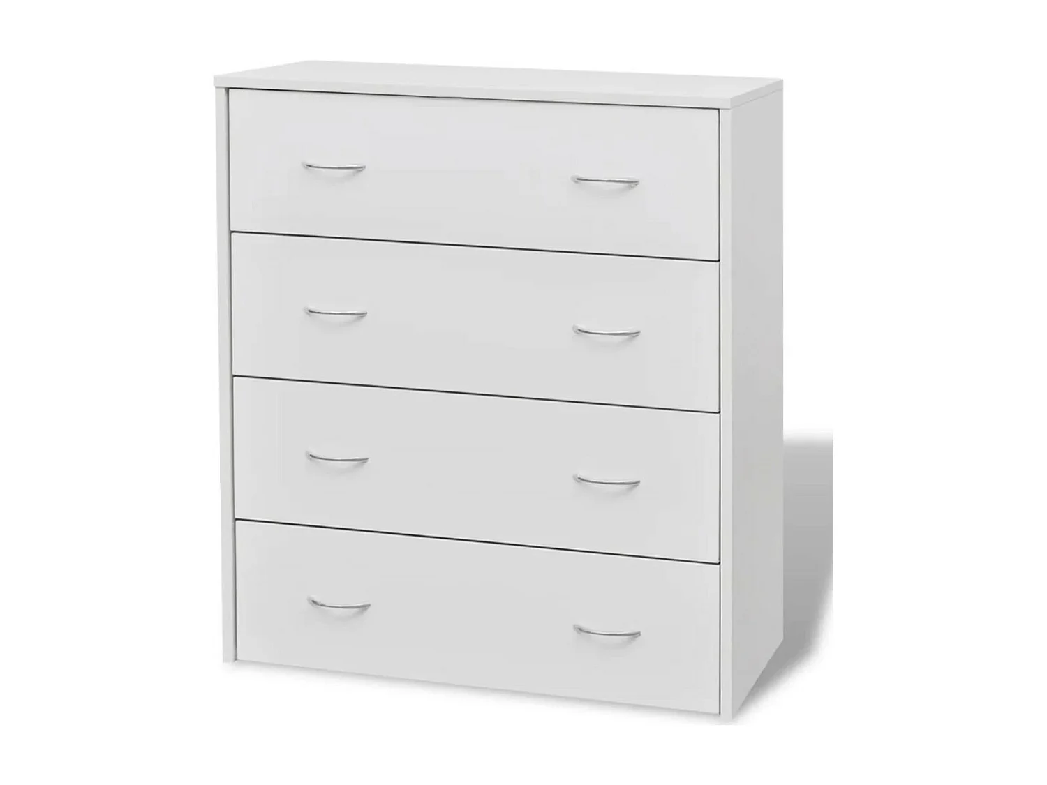 Commode 4 tiroirs Chikee 60cm - Bois d'ingénierie-Couleur Chêne gris