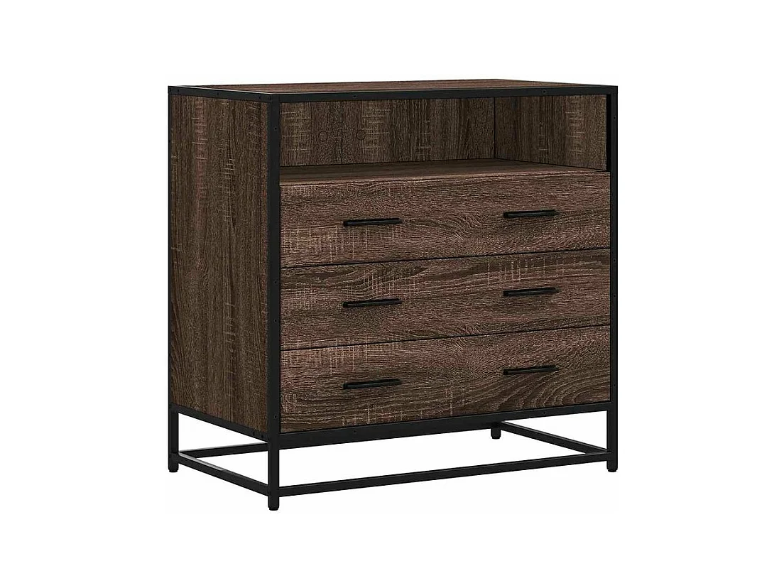 Commode chêne marron 70x41x70 bois d'ingénierie