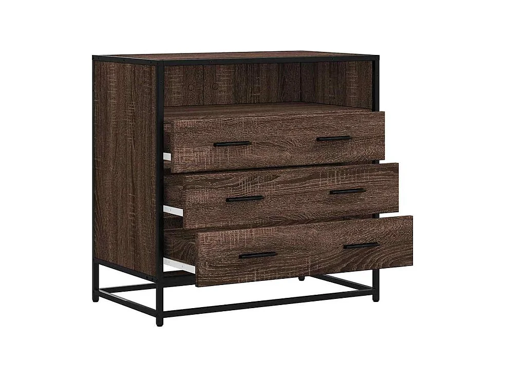 Commode chêne marron 70x41x70 bois d'ingénierie