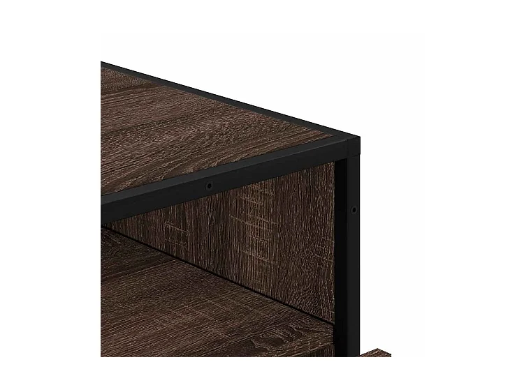 Commode chêne marron 70x41x70 bois d'ingénierie