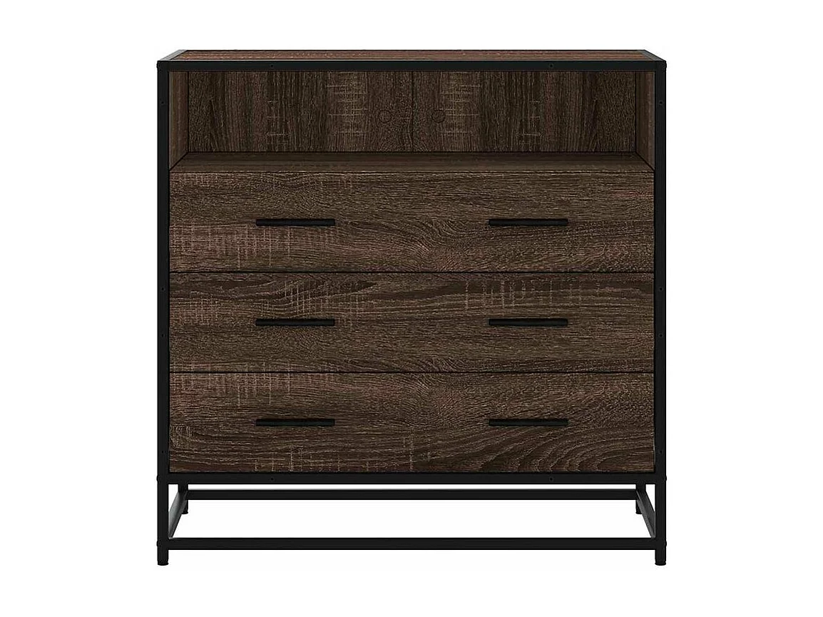 Commode chêne marron 70x41x70 bois d'ingénierie