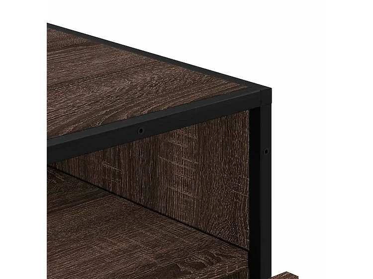 Commode chêne marron 70x41x70 bois d'ingénierie