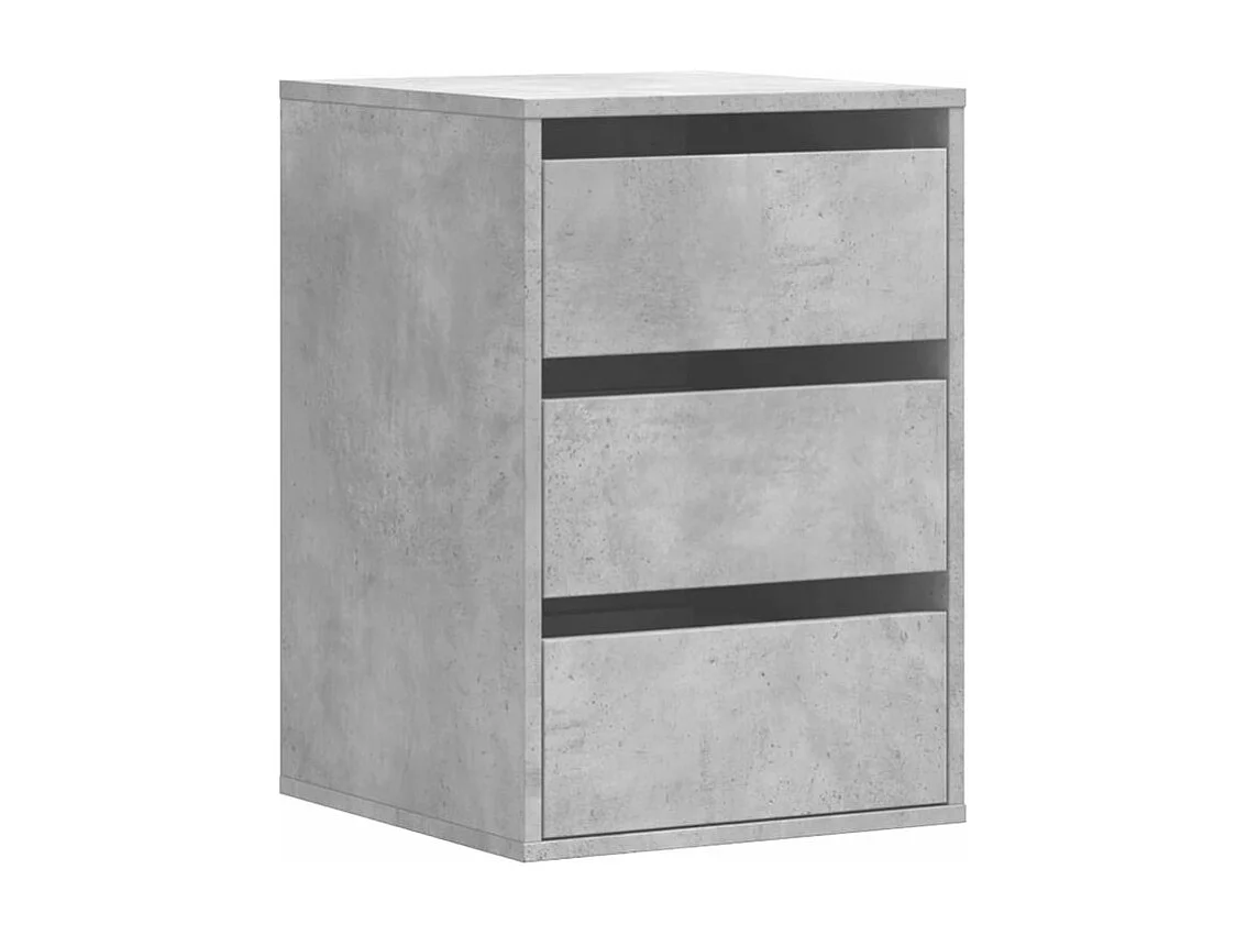 Commode d'angle gris béton 40x41x58 bois d'ingénierie