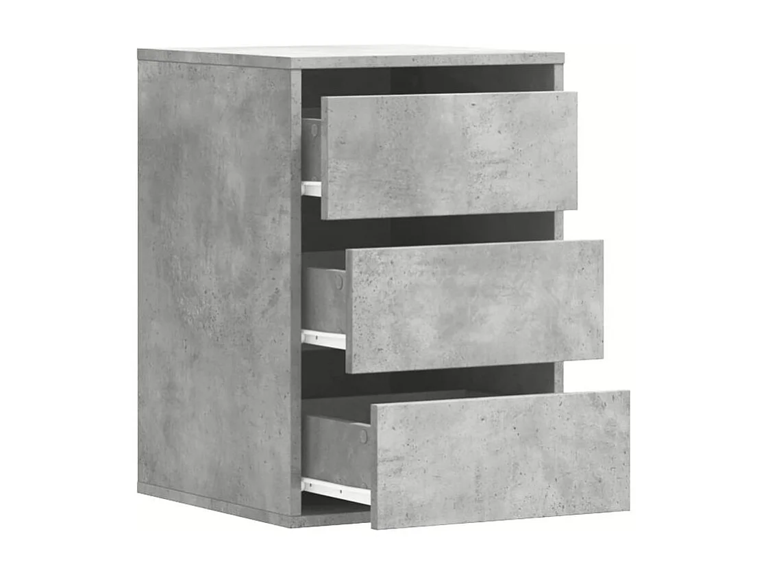 Commode d'angle gris béton 40x41x58 bois d'ingénierie