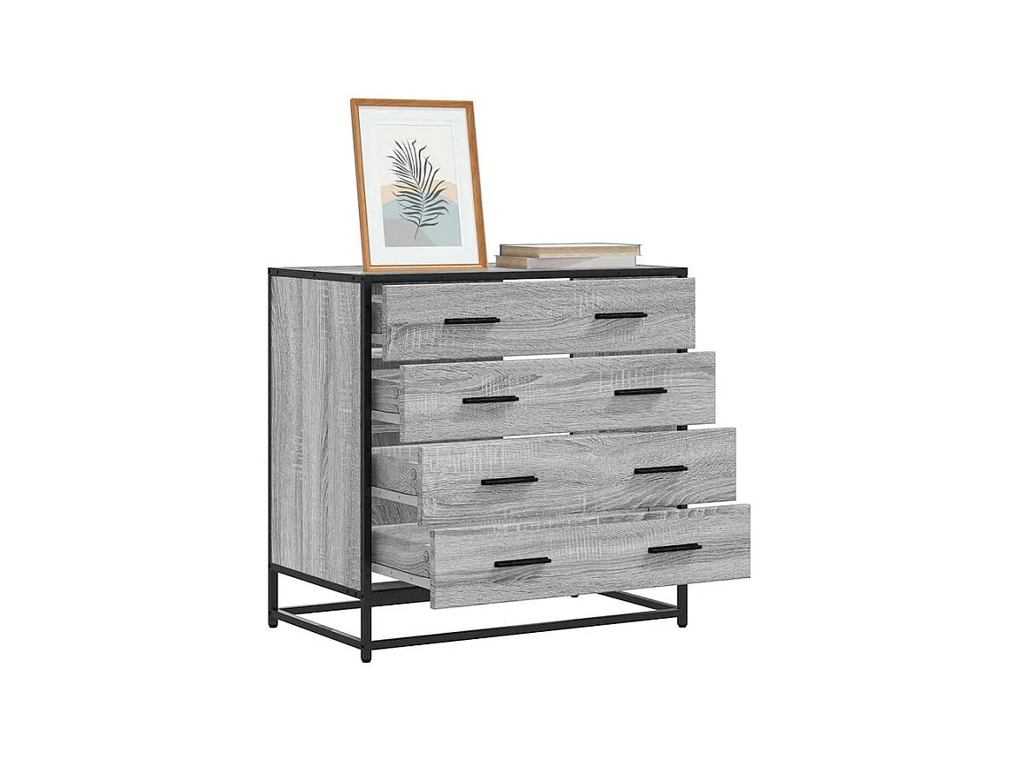 Commode sonoma gris 70x41x70 bois d'ingénierie