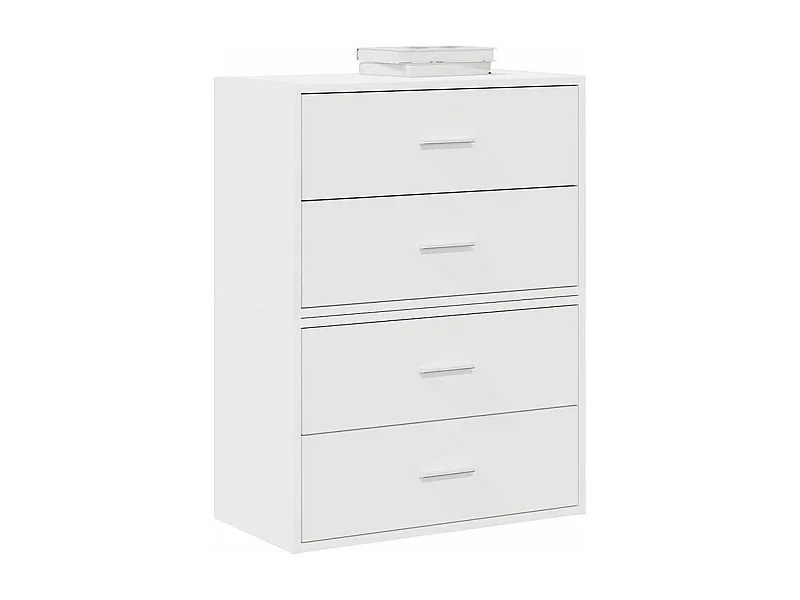 Armoires avec 2 tiroirs 2pcs blanc 60x31x40 bois d'ingénierie