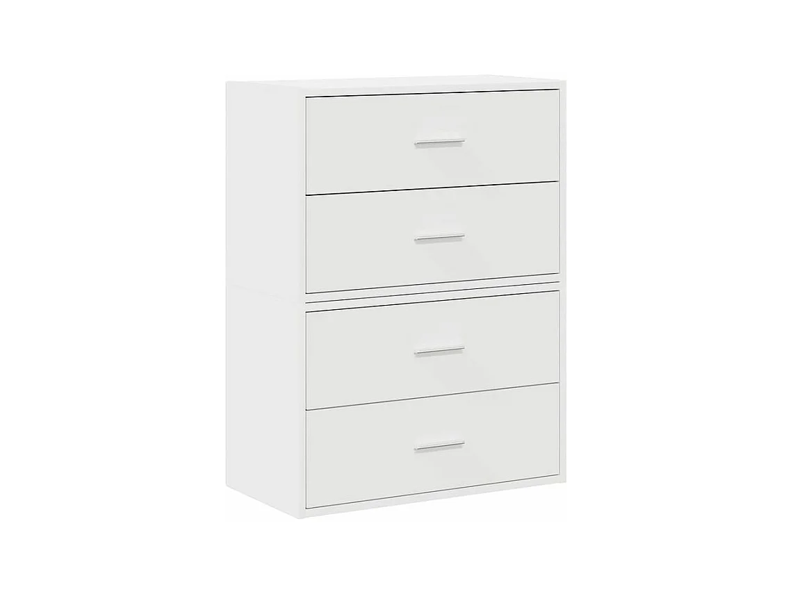 Armoires avec 2 tiroirs 2pcs blanc 60x31x40 bois d'ingénierie