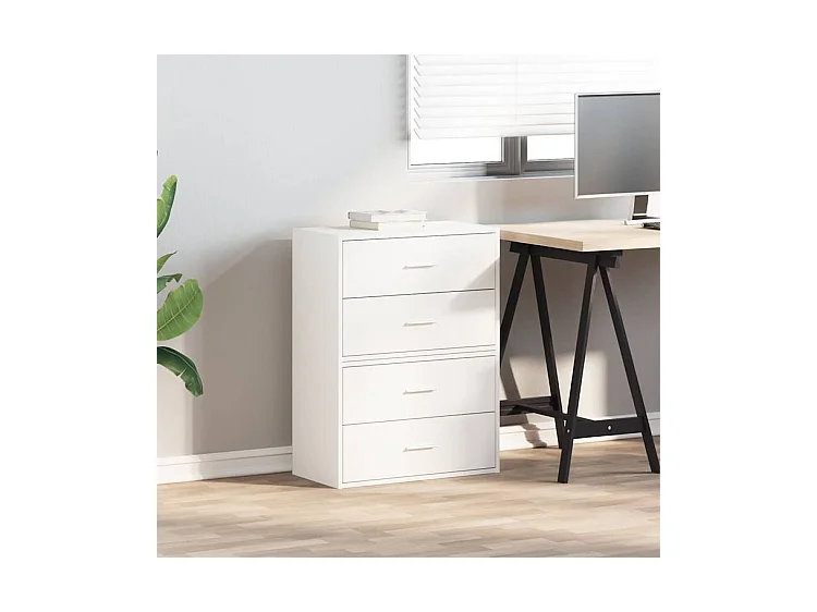 Armoires avec 2 tiroirs 2pcs blanc 60x31x40 bois d'ingénierie