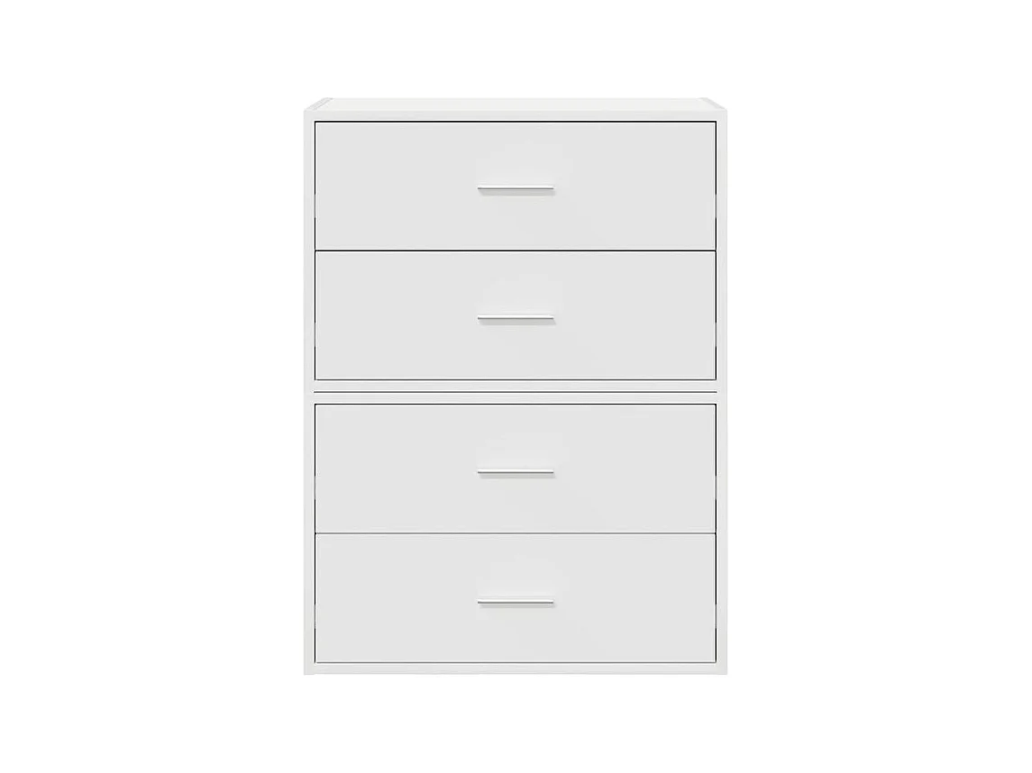 Armoires avec 2 tiroirs 2pcs blanc 60x31x40 bois d'ingénierie