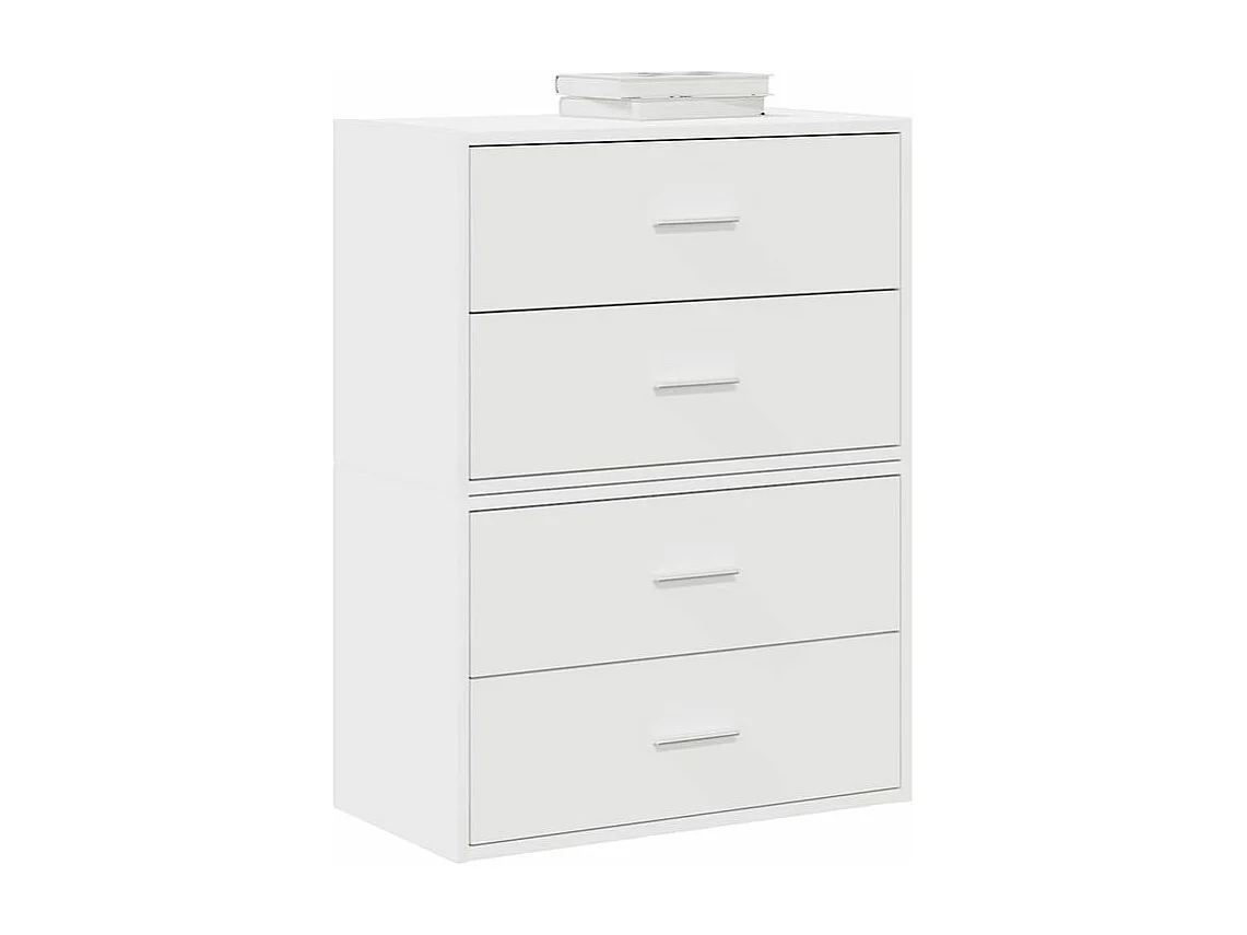 Armoires avec 2 tiroirs 2pcs blanc 60x31x40 bois d'ingénierie