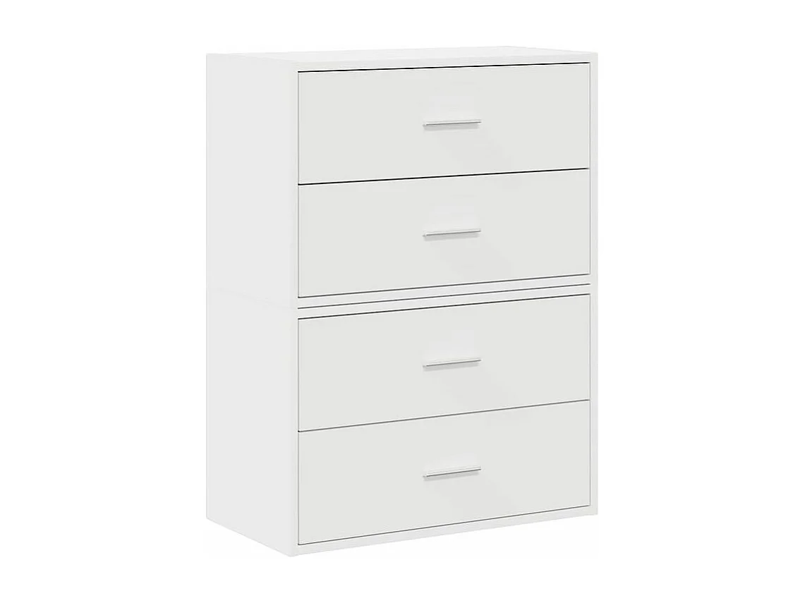 Armoires avec 2 tiroirs 2pcs blanc 60x31x40 bois d'ingénierie