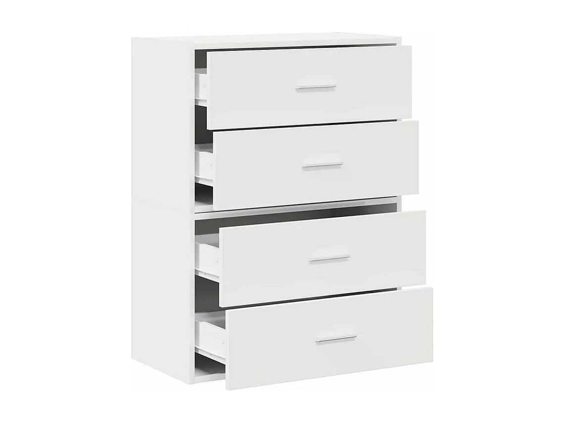 Armoires avec 2 tiroirs 2pcs blanc 60x31x40 bois d'ingénierie