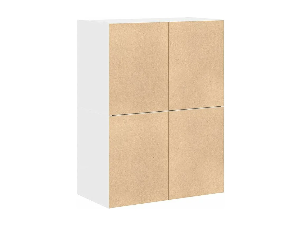Armoires avec 2 tiroirs 2pcs blanc 60x31x40 bois d'ingénierie