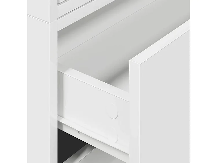 Armoires avec 2 tiroirs 2pcs blanc 60x31x40 bois d'ingénierie