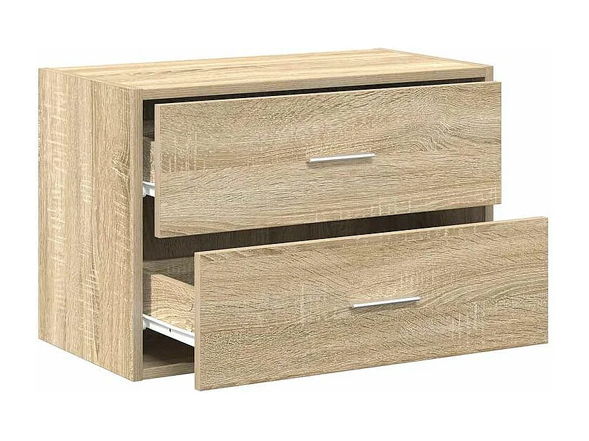Armoire avec 2 tiroirs chêne sonoma 60x31x40 bois ingénierie