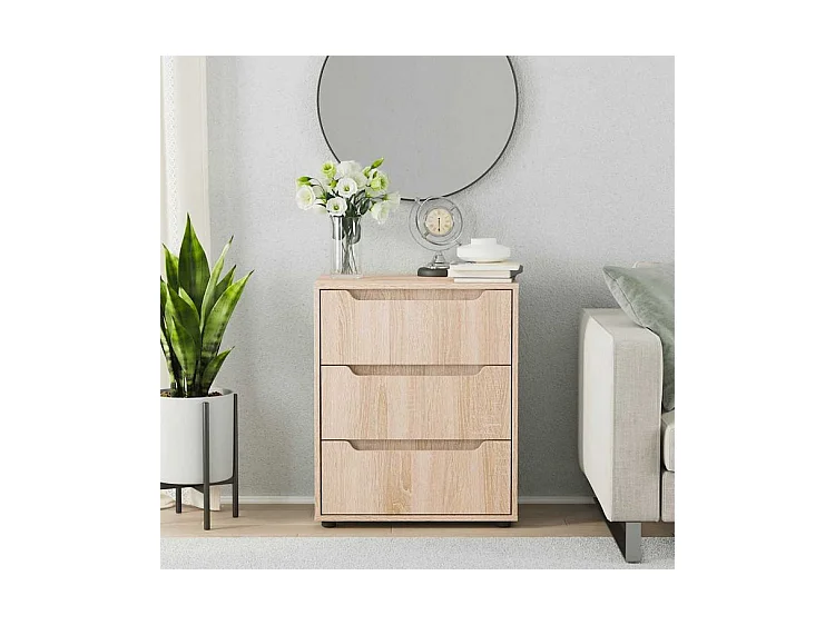 Buffet VISNES chêne sonoma 60x40x73 bois d'ingénierie