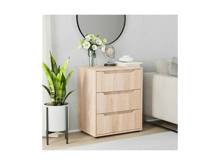 Buffet VISNES chêne sonoma 60x40x73 bois d'ingénierie