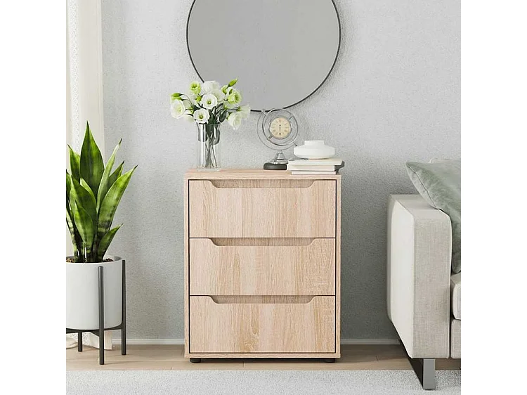 Buffet VISNES chêne sonoma 60x40x73 bois d'ingénierie