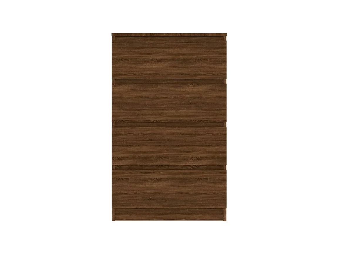 Commode haute 4 tiroirs en bois Agency - Fonctionnalité à votre service-Couleur Noyer