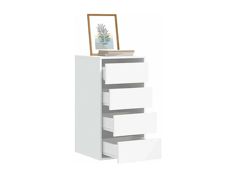 Commode d'angle blanc 40x41x76 bois d'ingénierie