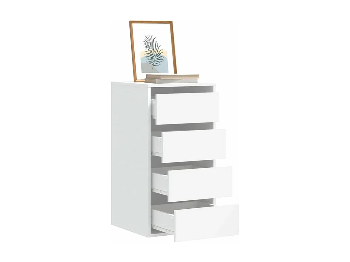 Commode d'angle blanc 40x41x76 bois d'ingénierie