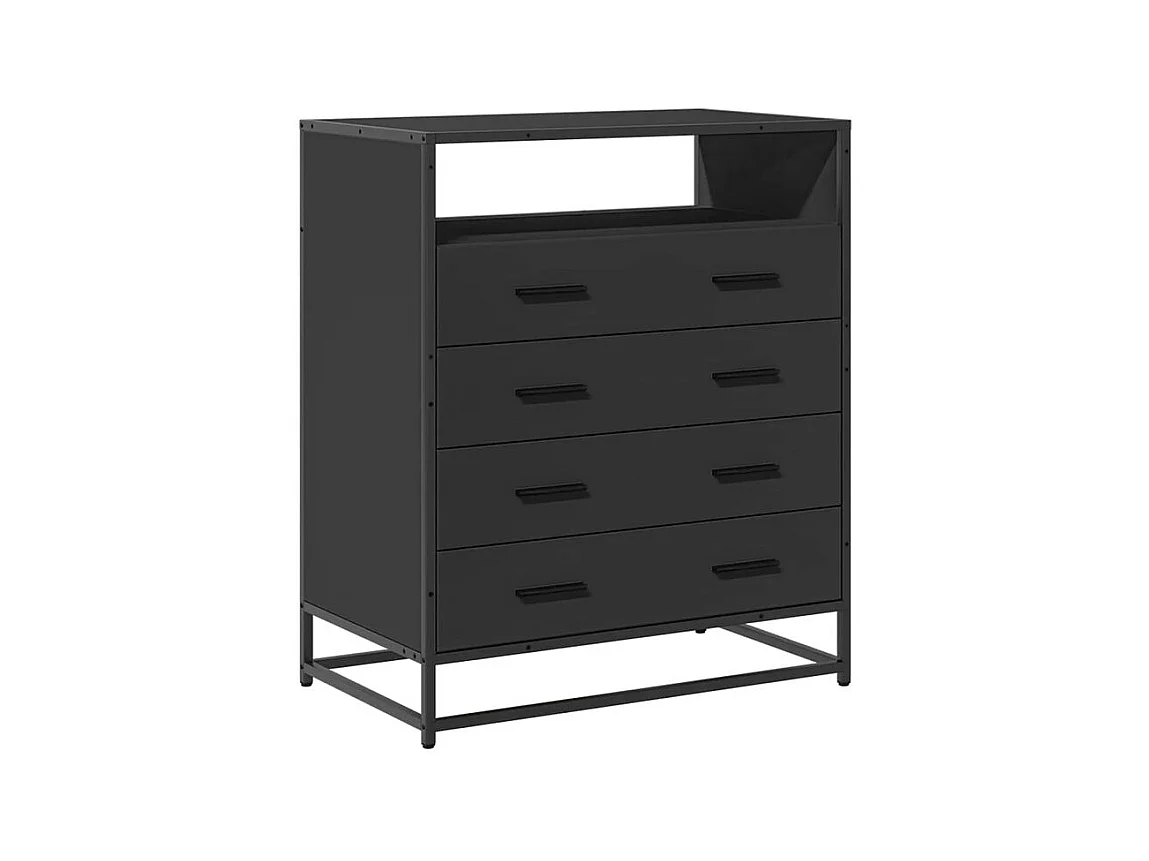 Commode noir 70x41x70 bois d'ingénierie