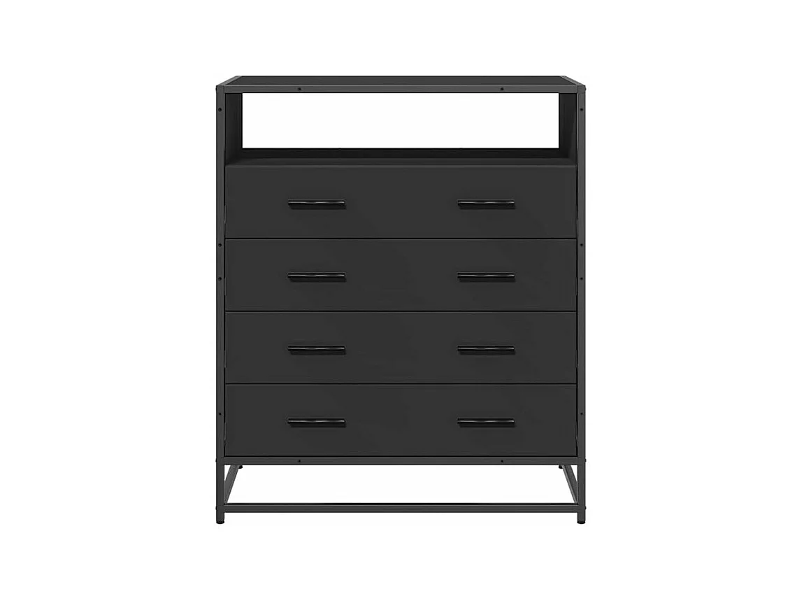 Commode noir 70x41x70 bois d'ingénierie