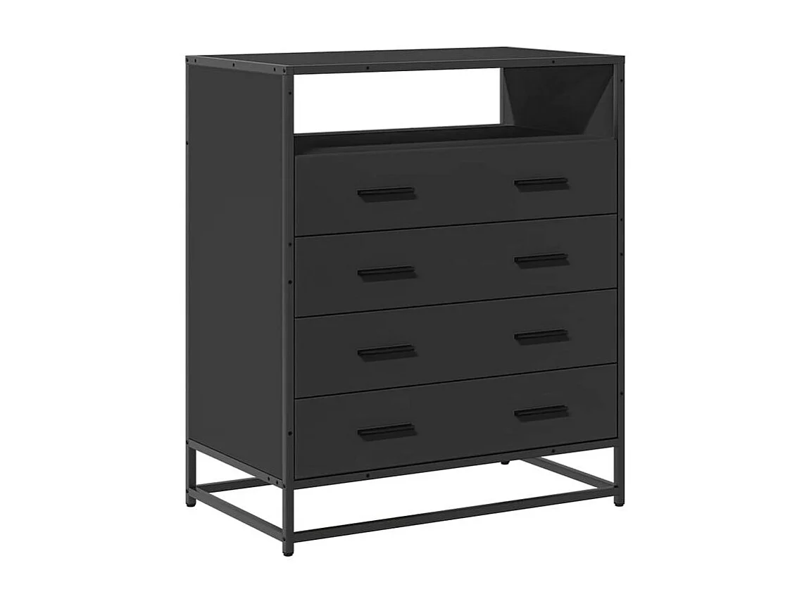 Commode noir 70x41x70 bois d'ingénierie