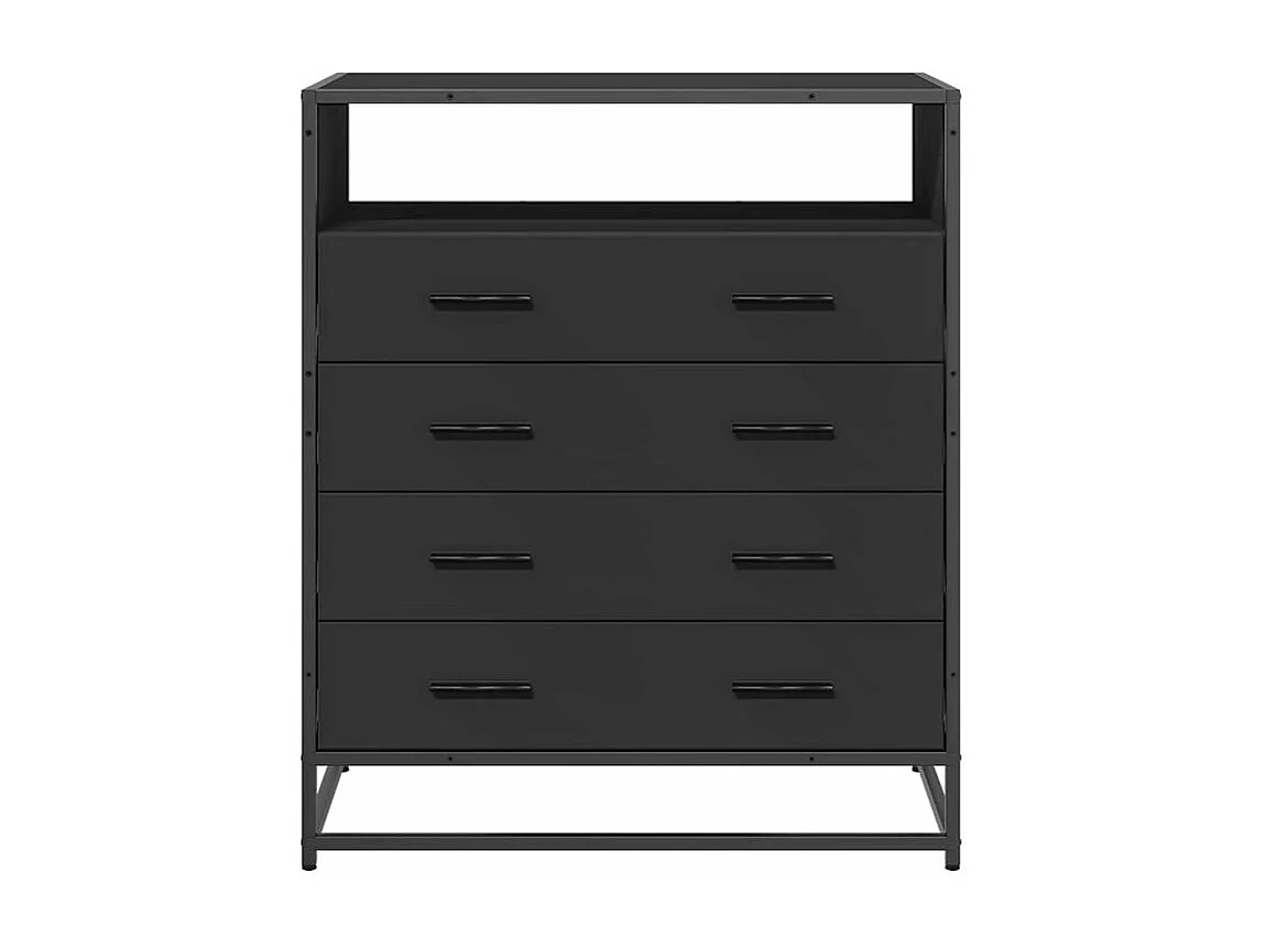 Commode noir 70x41x70 bois d'ingénierie