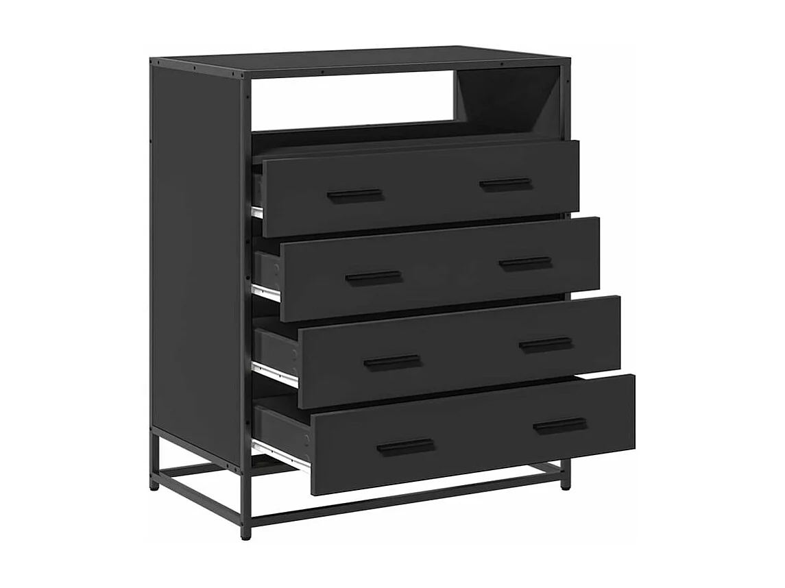 Commode noir 70x41x70 bois d'ingénierie