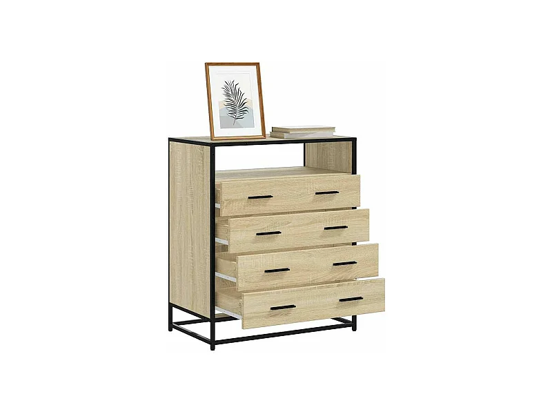 Commode chêne sonoma 70x41x70 bois d'ingénierie