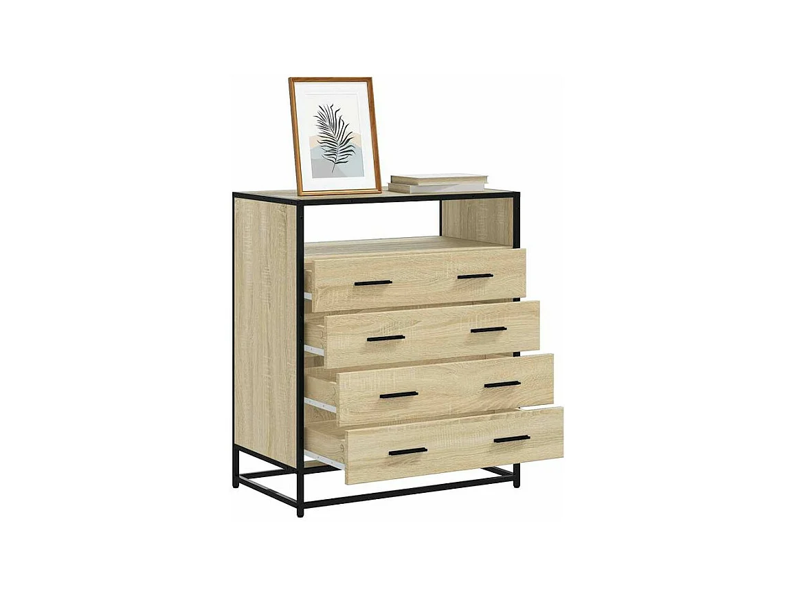 Commode chêne sonoma 70x41x70 bois d'ingénierie