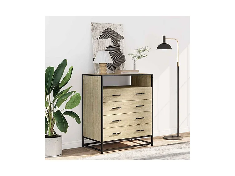 Commode chêne sonoma 70x41x70 bois d'ingénierie