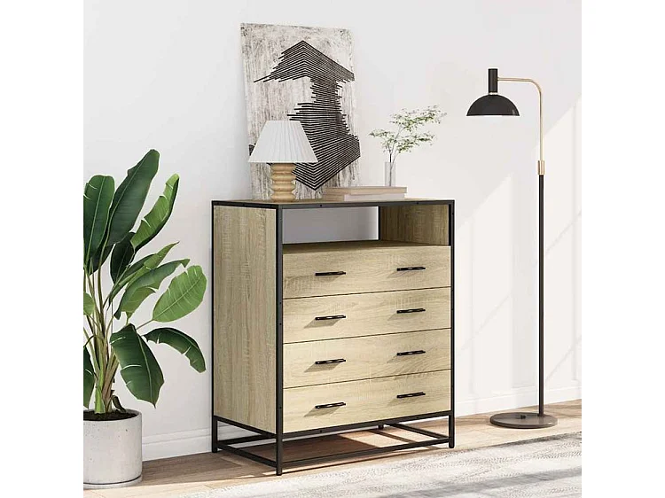 Commode chêne sonoma 70x41x70 bois d'ingénierie