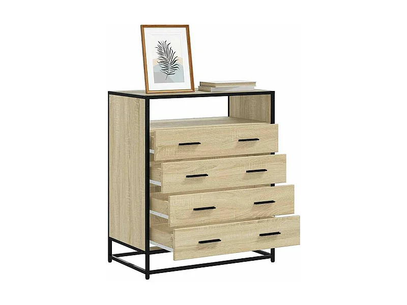Commode chêne sonoma 70x41x70 bois d'ingénierie
