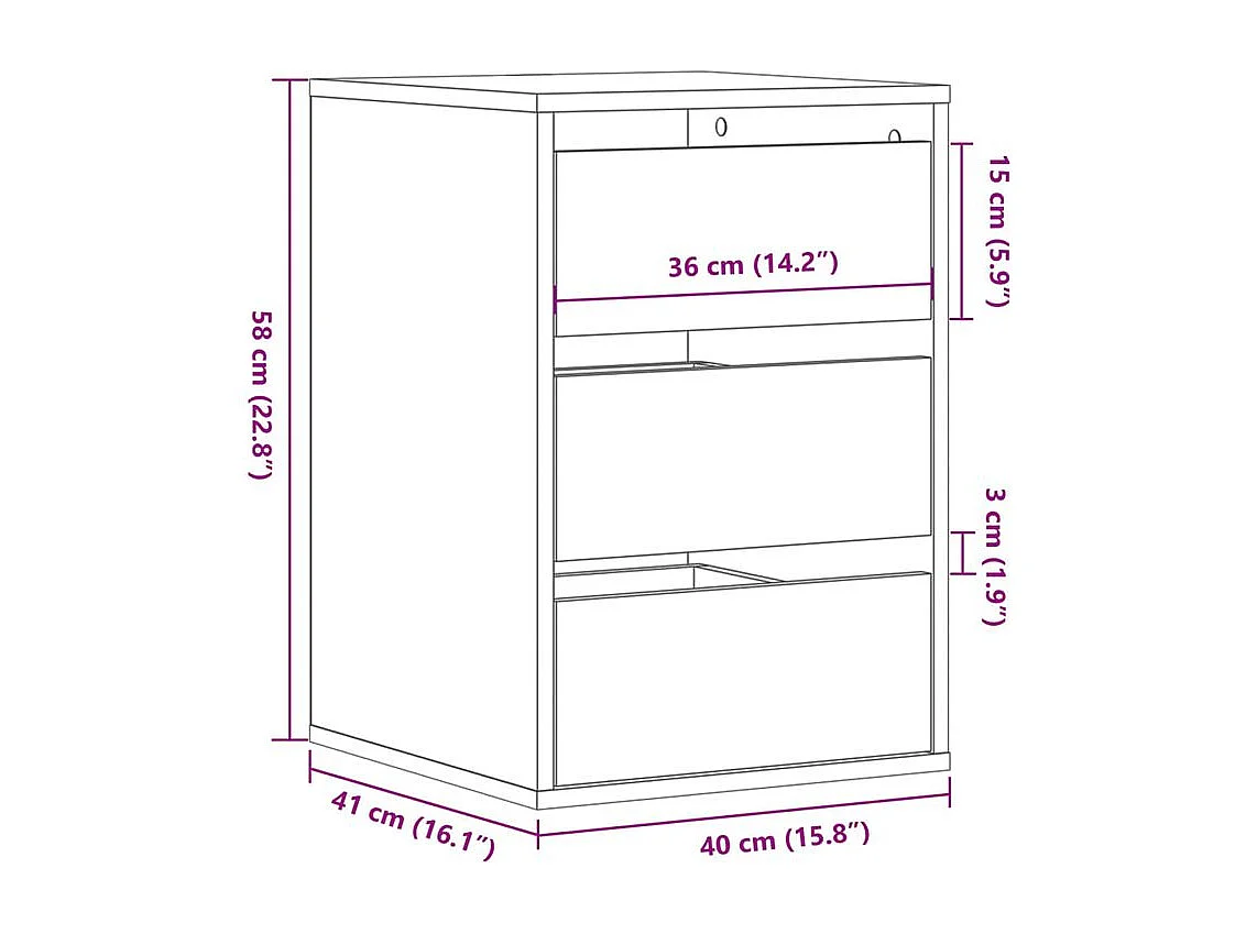 Commode d'angle chêne sonoma 40x41x58 bois d'ingénierie