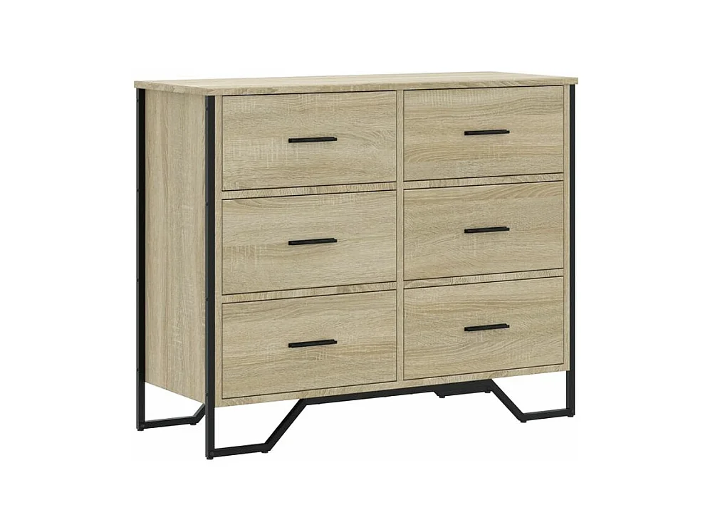 Commode chêne sonoma 91x35,5x74,5 bois d'ingénierie
