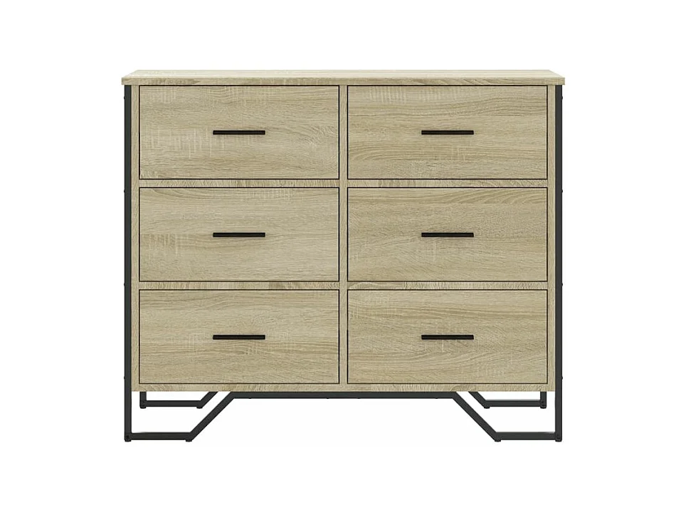 Commode chêne sonoma 91x35,5x74,5 bois d'ingénierie