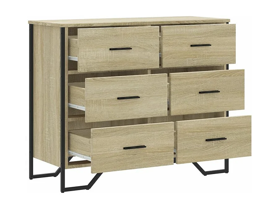 Commode chêne sonoma 91x35,5x74,5 bois d'ingénierie