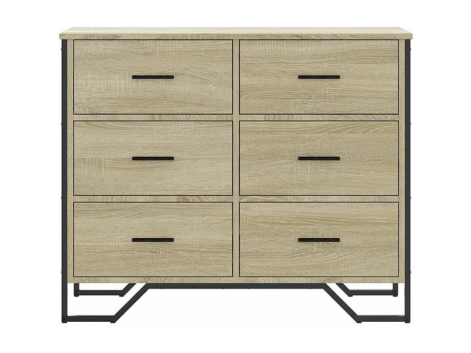 Commode chêne sonoma 91x35,5x74,5 bois d'ingénierie
